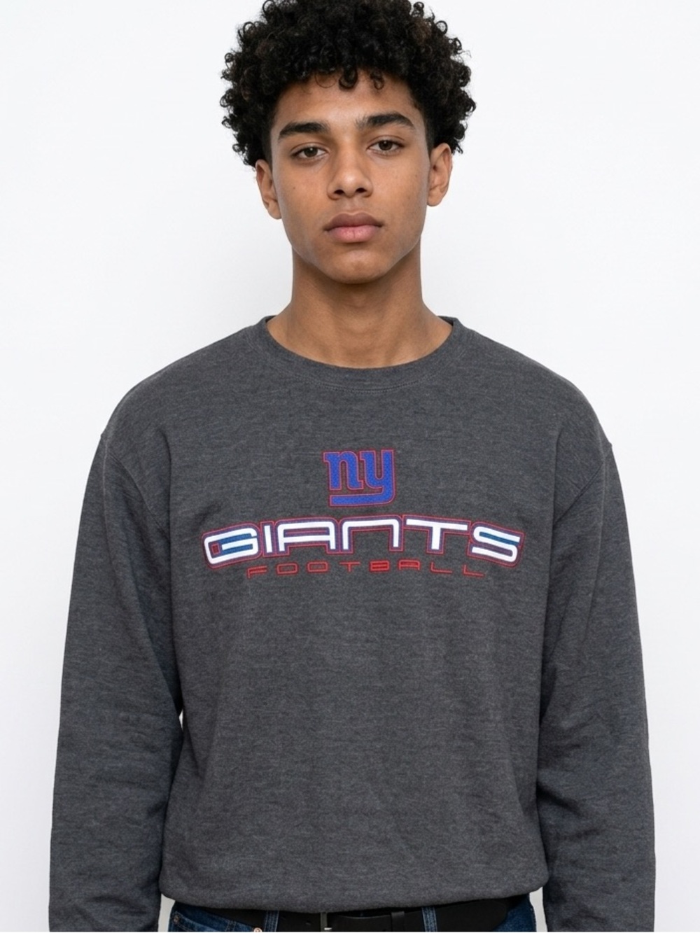NFL TEAM APPAREL | Gray New York Giants Football Crewneck Sweatshirt Men’s XXL